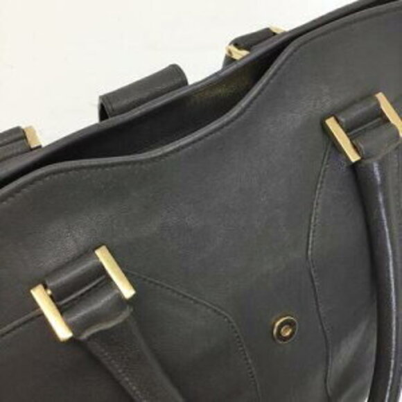 Saint Laurent Cabas Yves Chyc tote bag in Gray leather - Picture 15 of 15